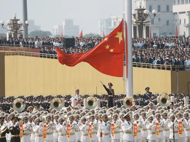 Jiannan Machinery Factory collectively watched the military parade commemorating the 80th anniversary of the victory of the Chinese People's War of Resistance Against Japanese Aggression and the World Anti Fascist War